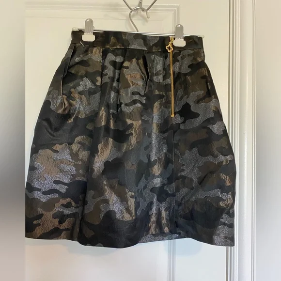 Pink Tartan Gray Black Bubble Cargo Skirt - Picture 3 of 5